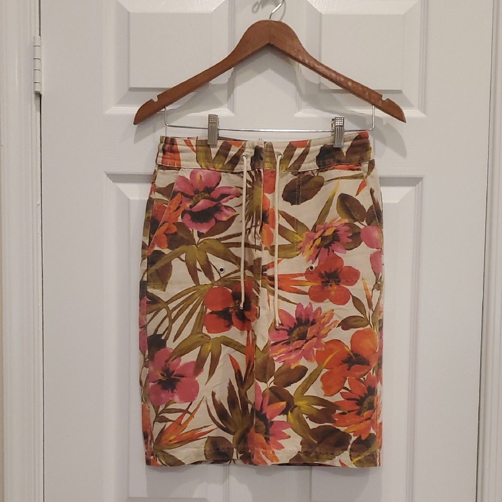 Chico's Multicolor Floral Pencil Skirt